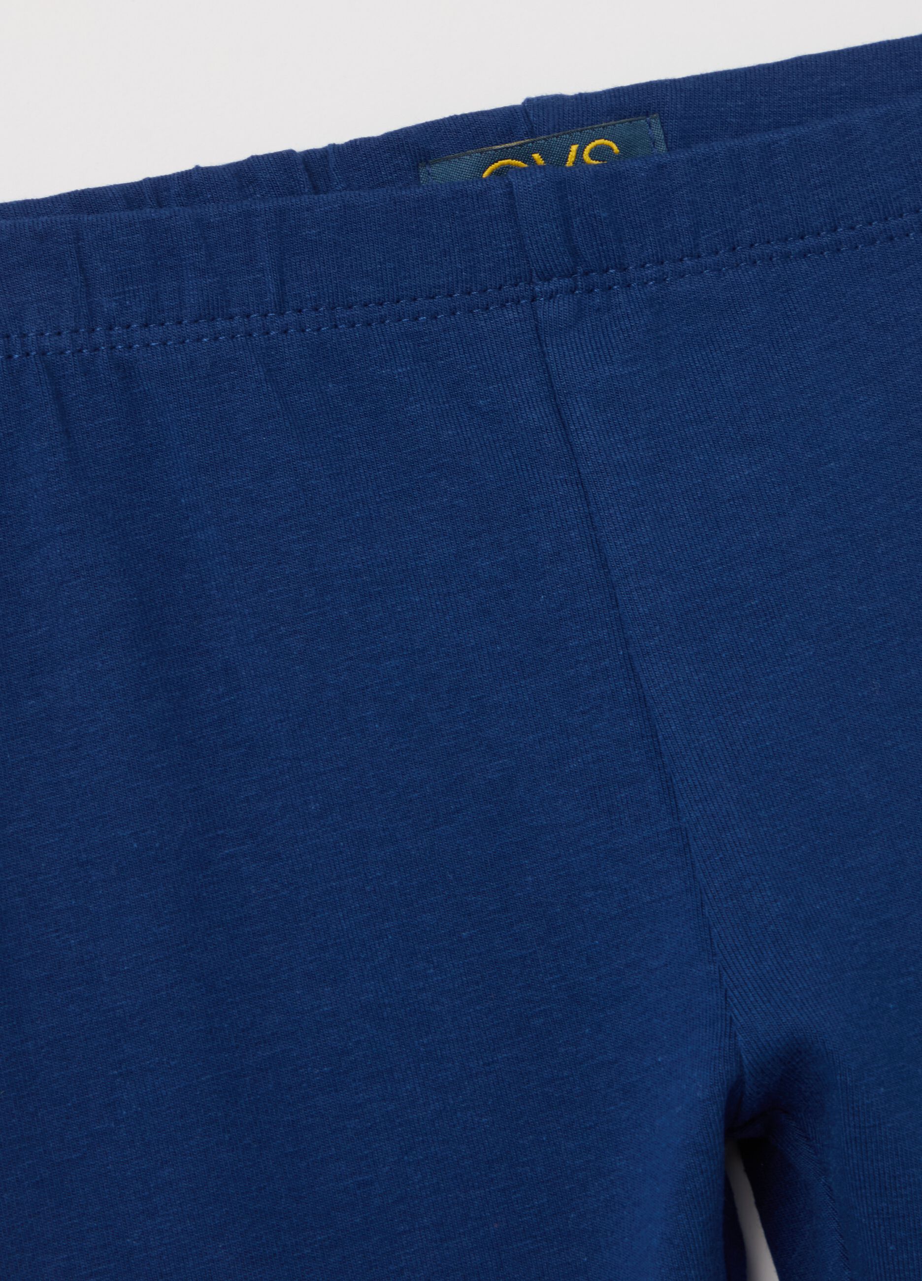 Leggings a tre quarti in cotone stretch 
