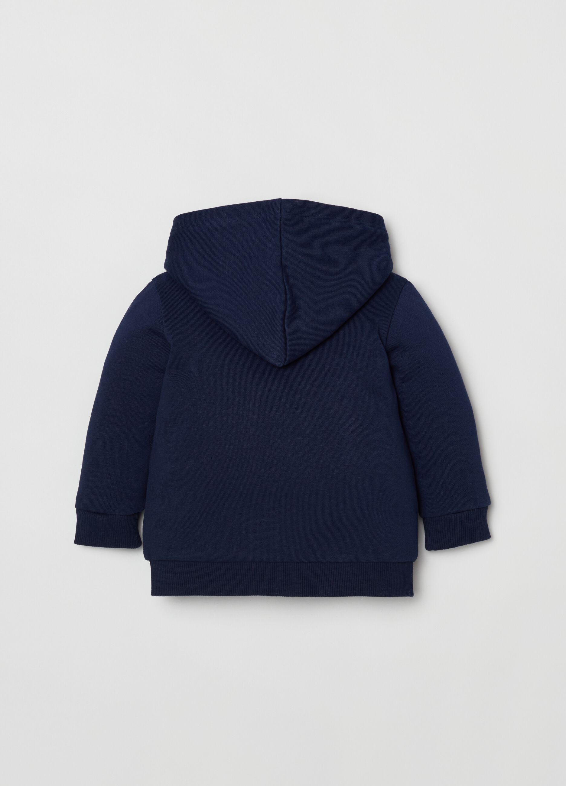 Cotton full-zip sweatshirt with hood.