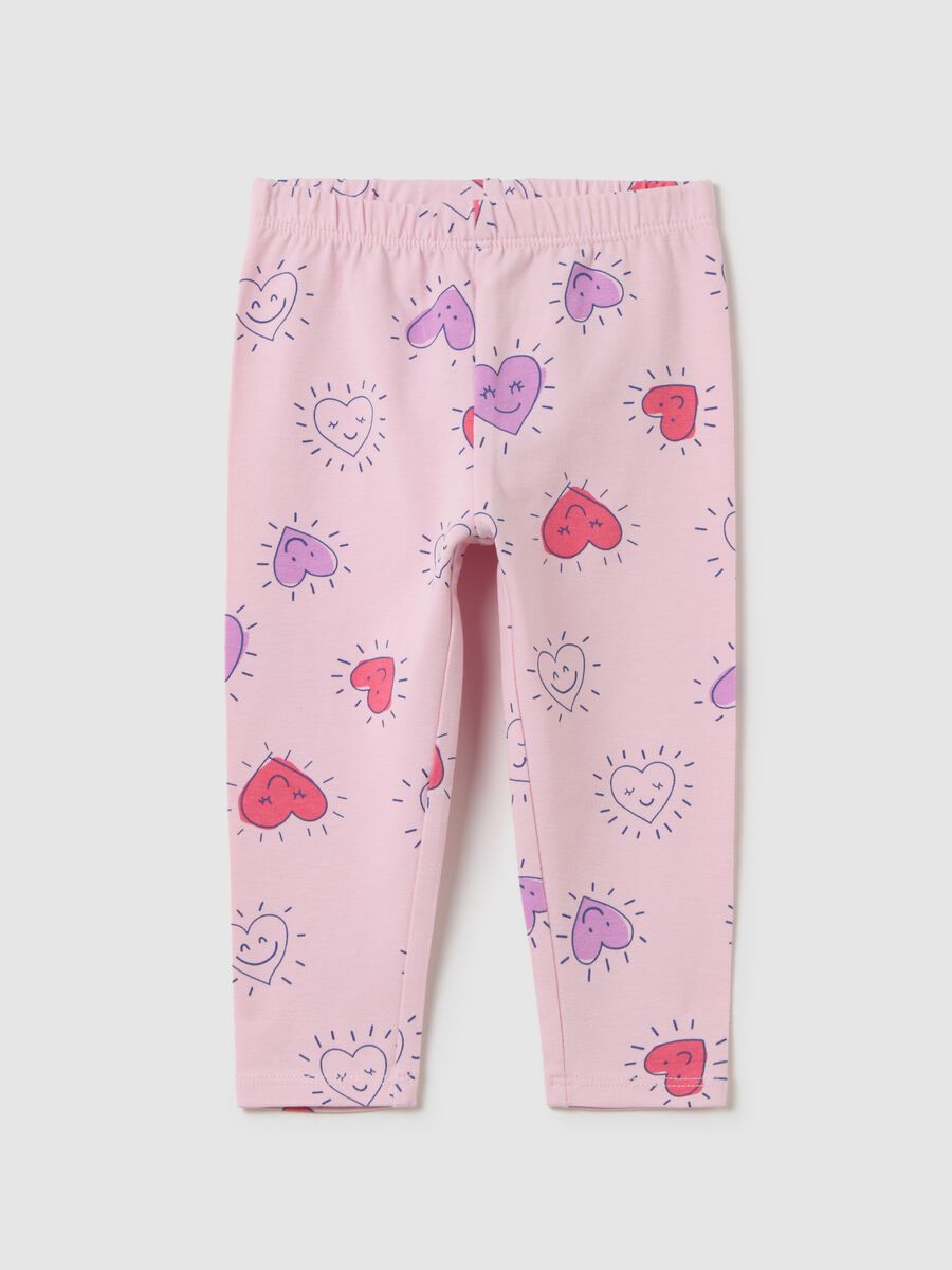 Girls' Pink Stretch Cotton Leggings_0