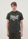 Black pure cotton regular fit t-shirt with Everlast logo_3