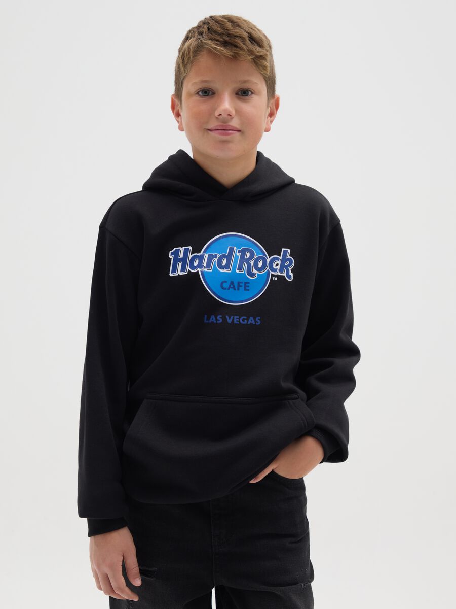 Children's black cotton blend sweatshirt regular fit_0
