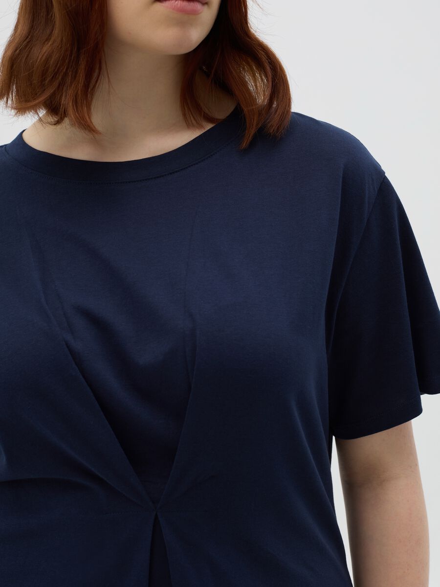 Curvy blue dress in cotton_2