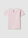 Pink pure cotton regular fit girl's T-shirt with teddy bear_1