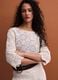 Beige pure cotton crochet T-shirt, regular fit_0