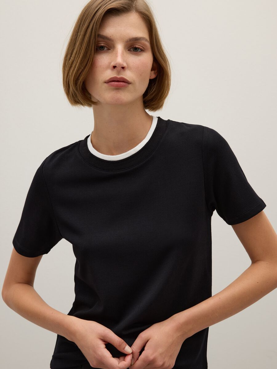T-shirt nera regular fit_3