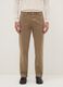 Brown stretch cotton trousers regular fit_1