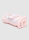 Pink cotton baby blanket with teddy bears_0