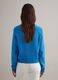 Blue crew neck jumper in pure cotton regular fit_3