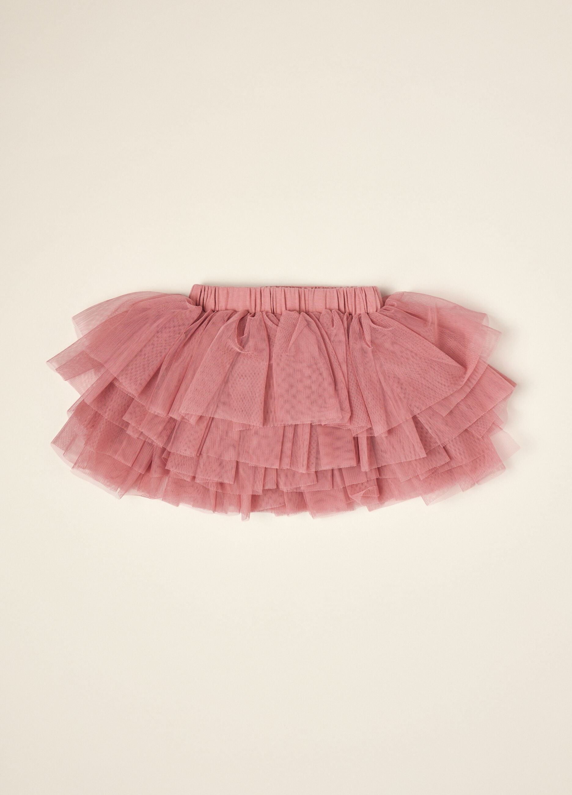 Pink ruffled skirt