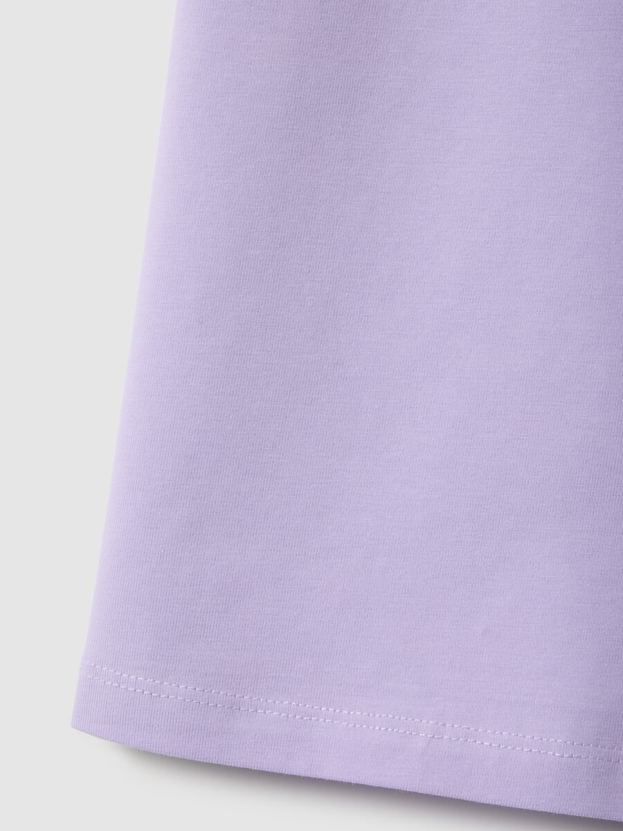 Purple girl's t-shirt in cotton blend regular fit_3