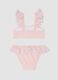Pink stretch bikini with frilled detailing_1