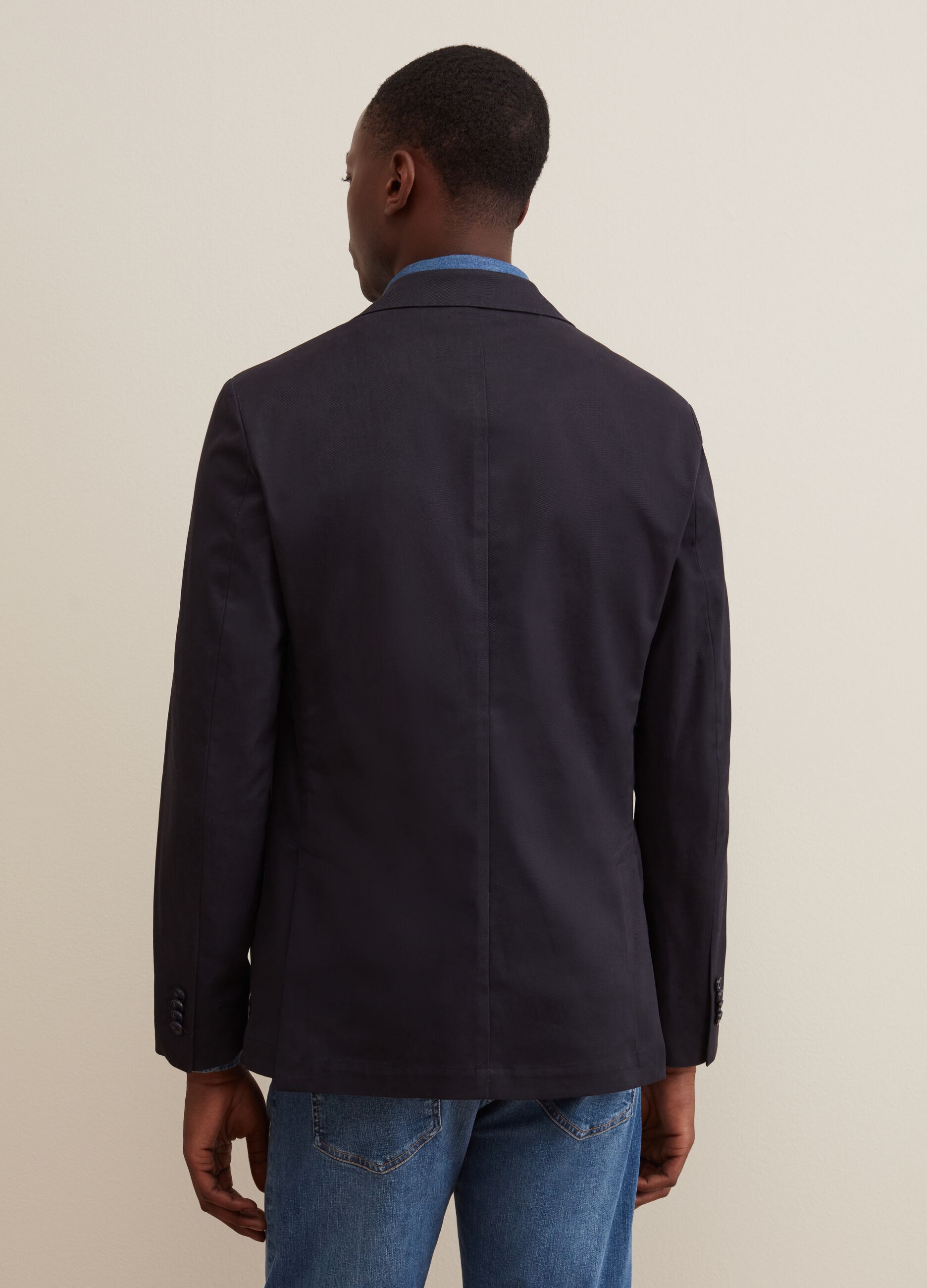 Blazer slim fit in cotone_2