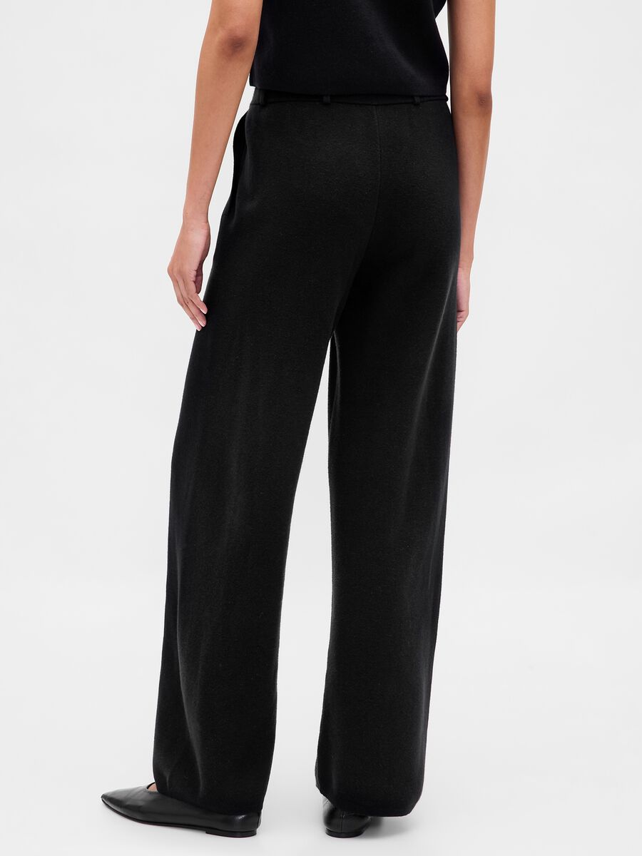 Black Cotton Blend Trousers_2