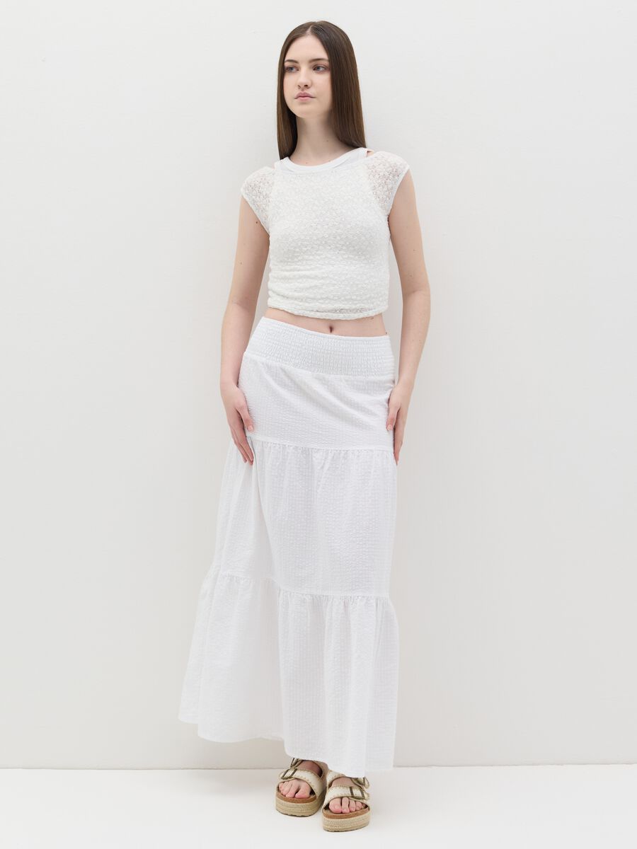 Lace-effect sleeveless top_1