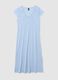 Long dress in pure blue viscose_4