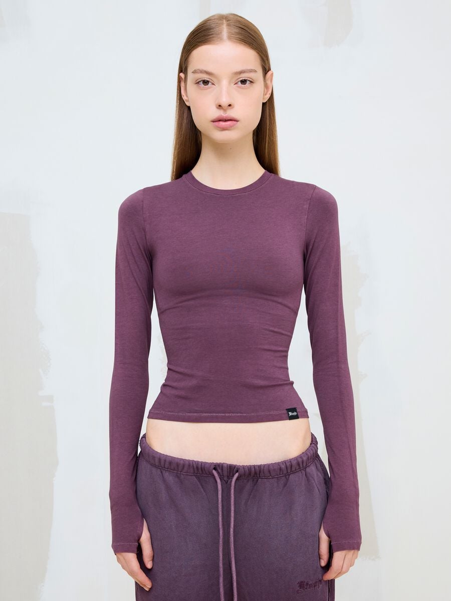 Perfect Longsleeve Washed Burgundy_3