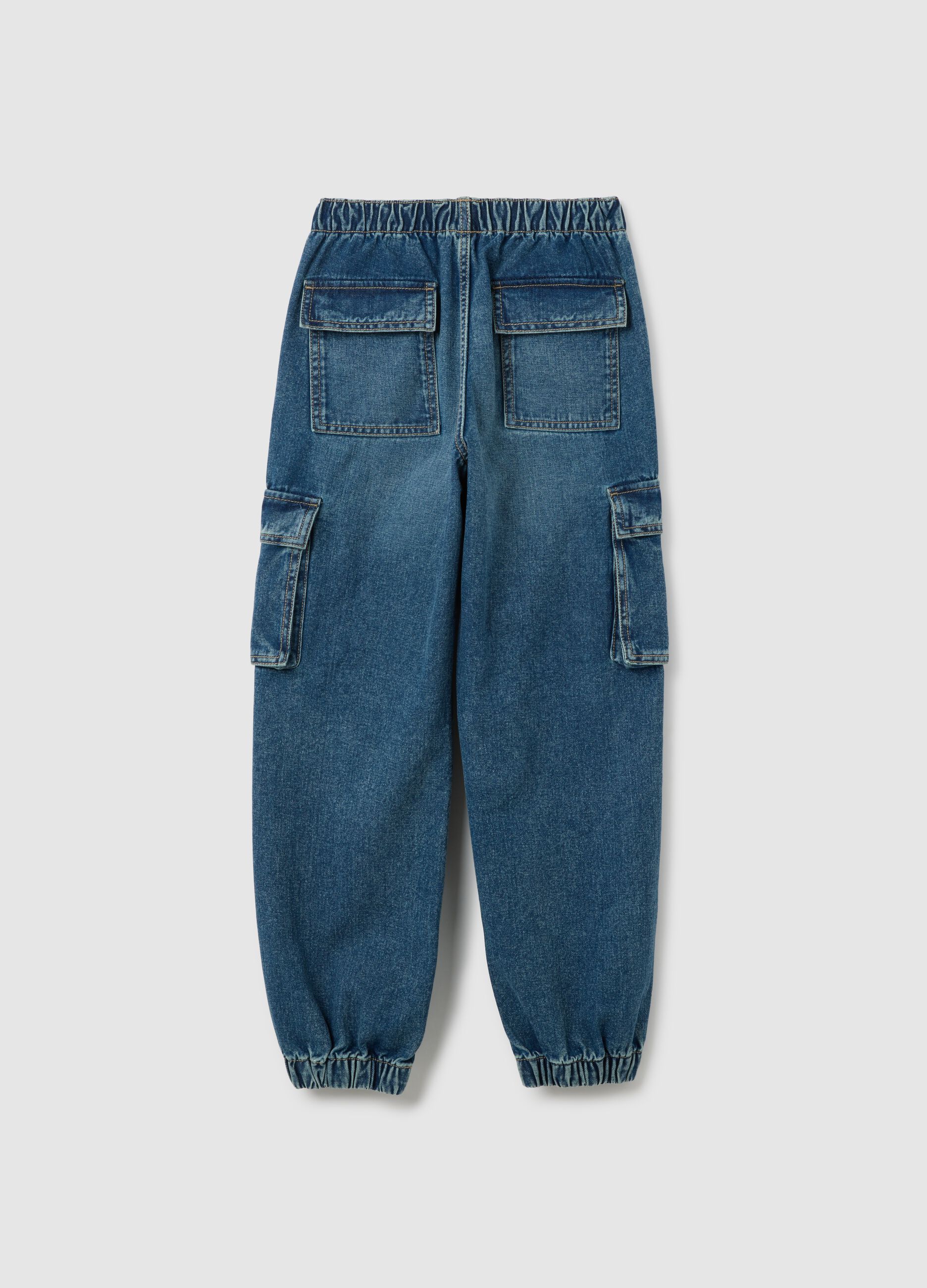 Boys' relaxed fit pure cotton denim trousers