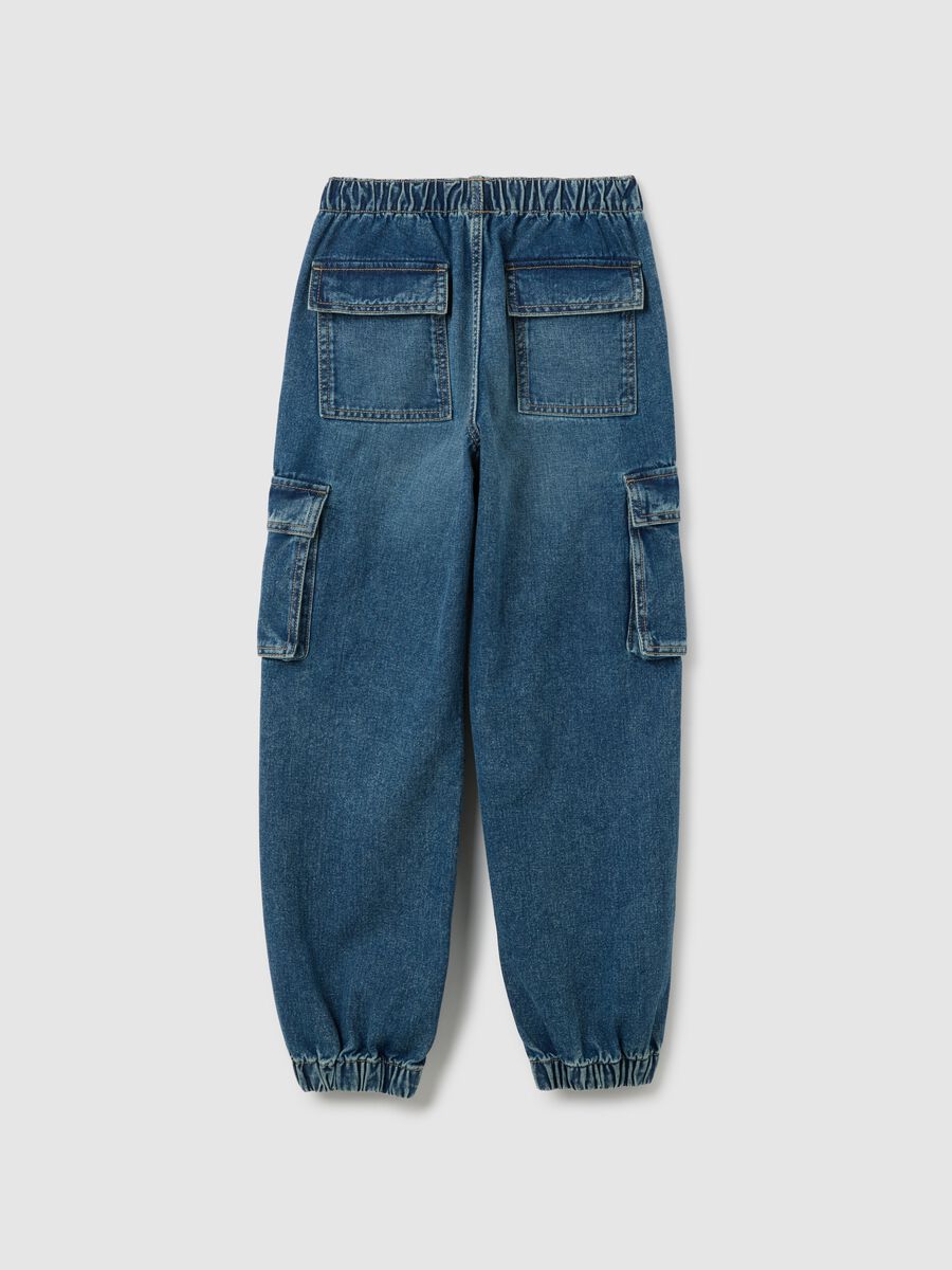 Boys' relaxed fit pure cotton denim trousers_4