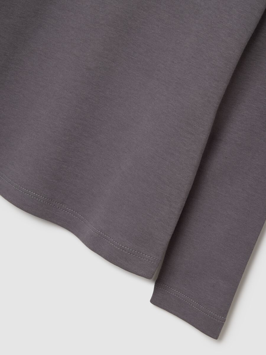 Girls' grey pure cotton regular fit top_3