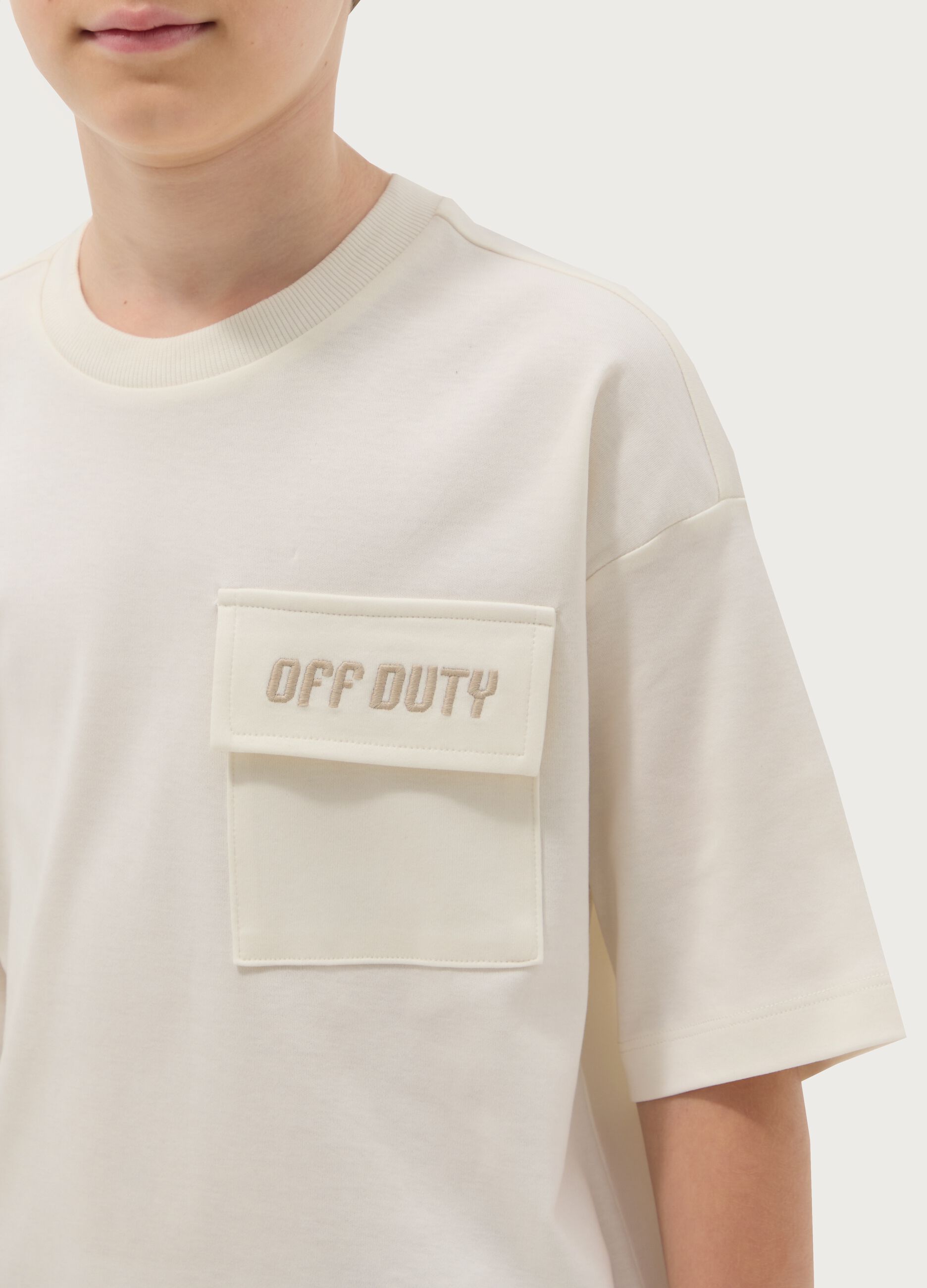 White short-sleeve pure cotton T-shirt
