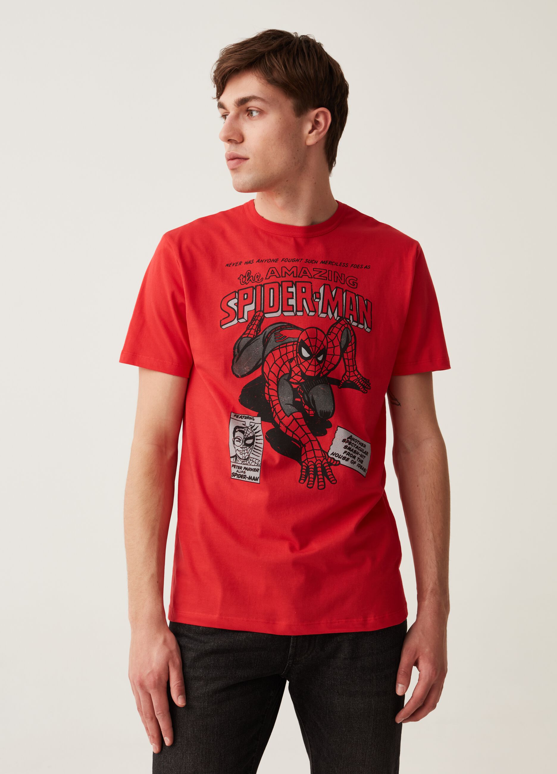 T-shirt con stampa Spider-Man
