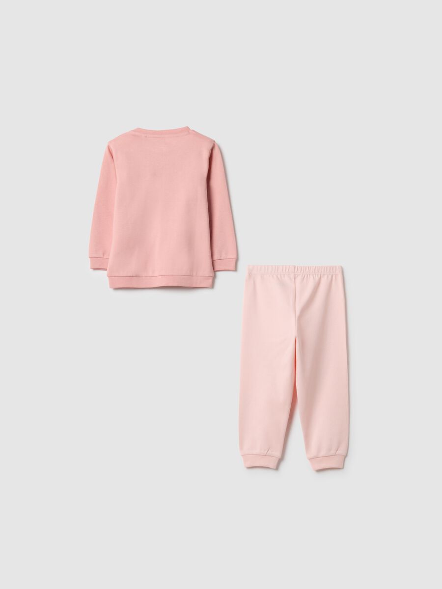 Baby girl's pink pure cotton pyjamas in regular fit with print_1