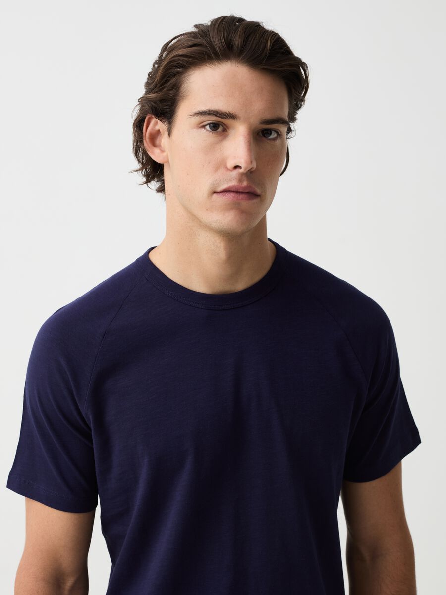 Slub jersey T-shirt with round neck_1