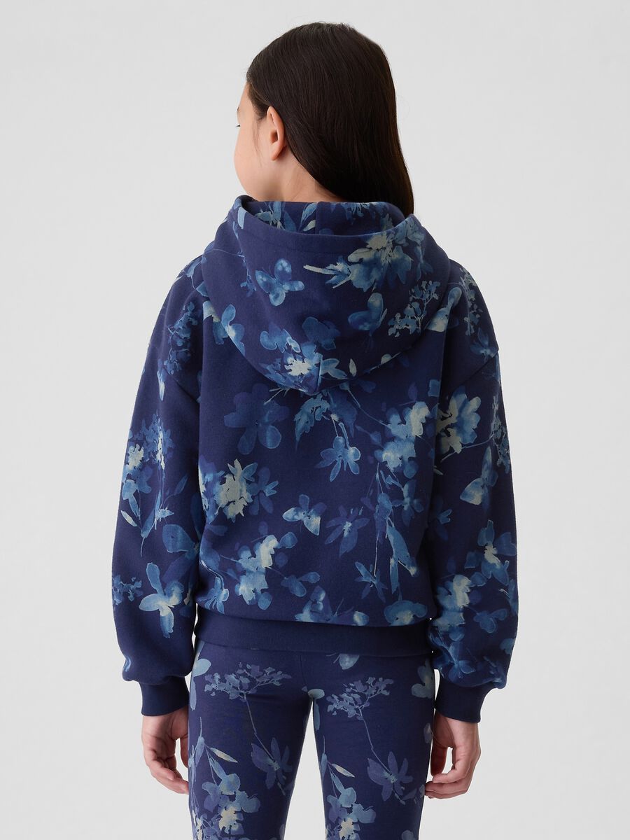 Floral crop sweatshirt with logo embroidery_2