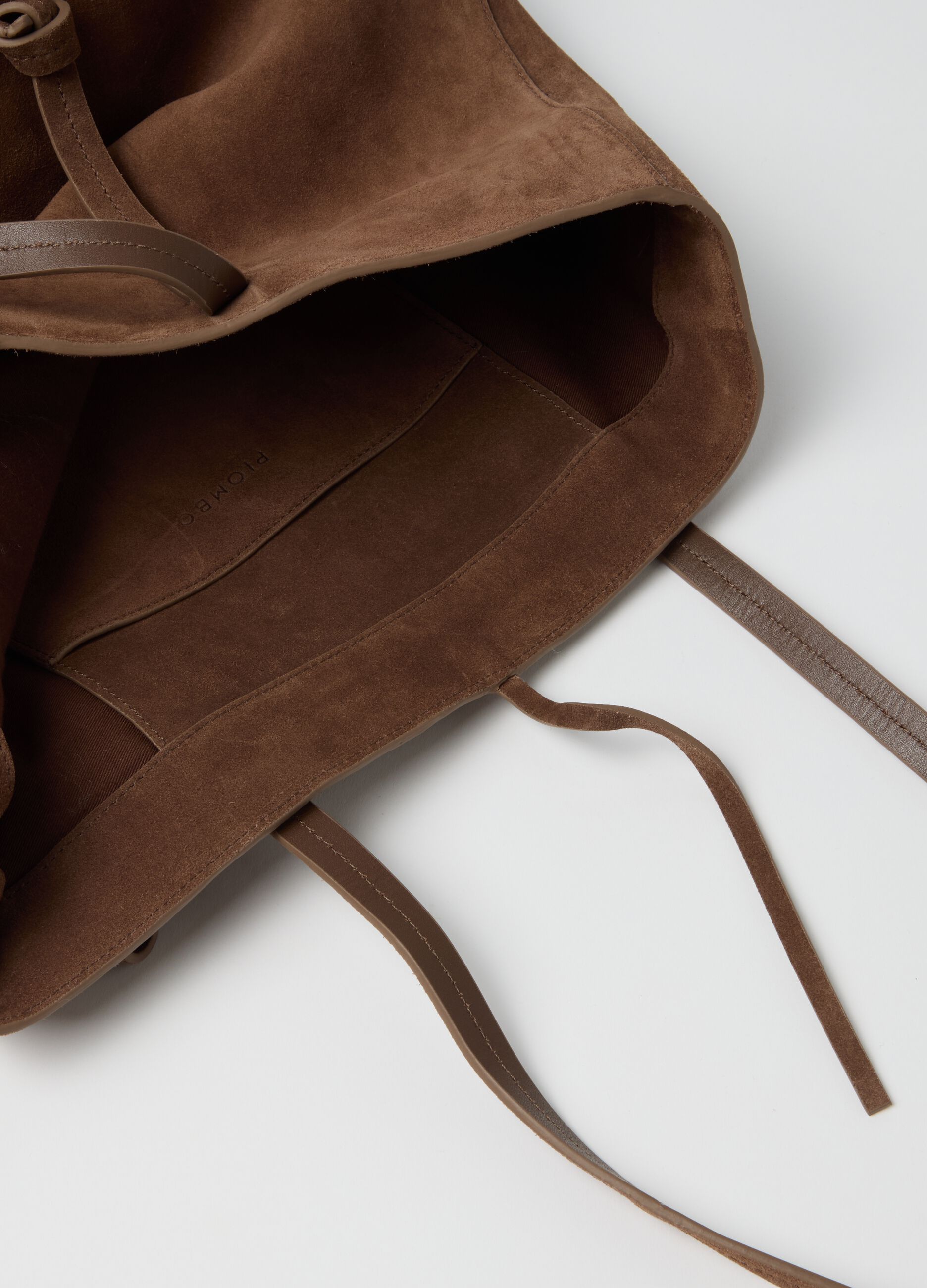 Borsa marrone in vera pelle a mano