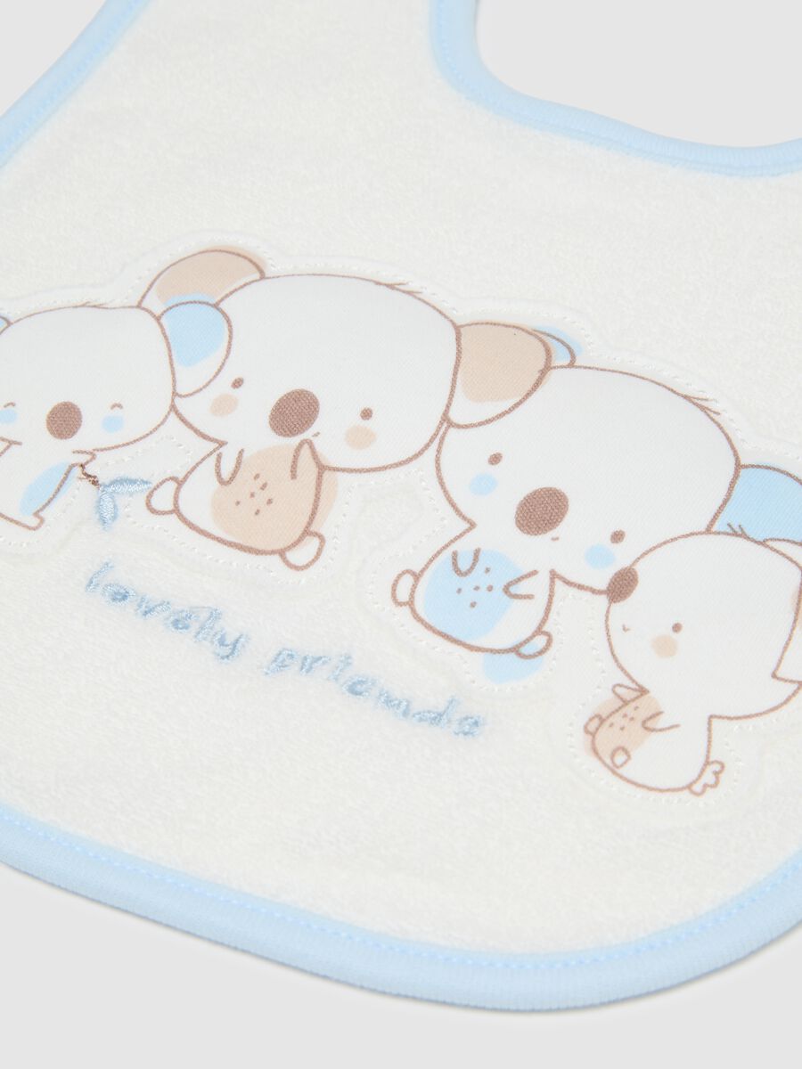 Multicolour pure cotton baby bib and cloth set_2