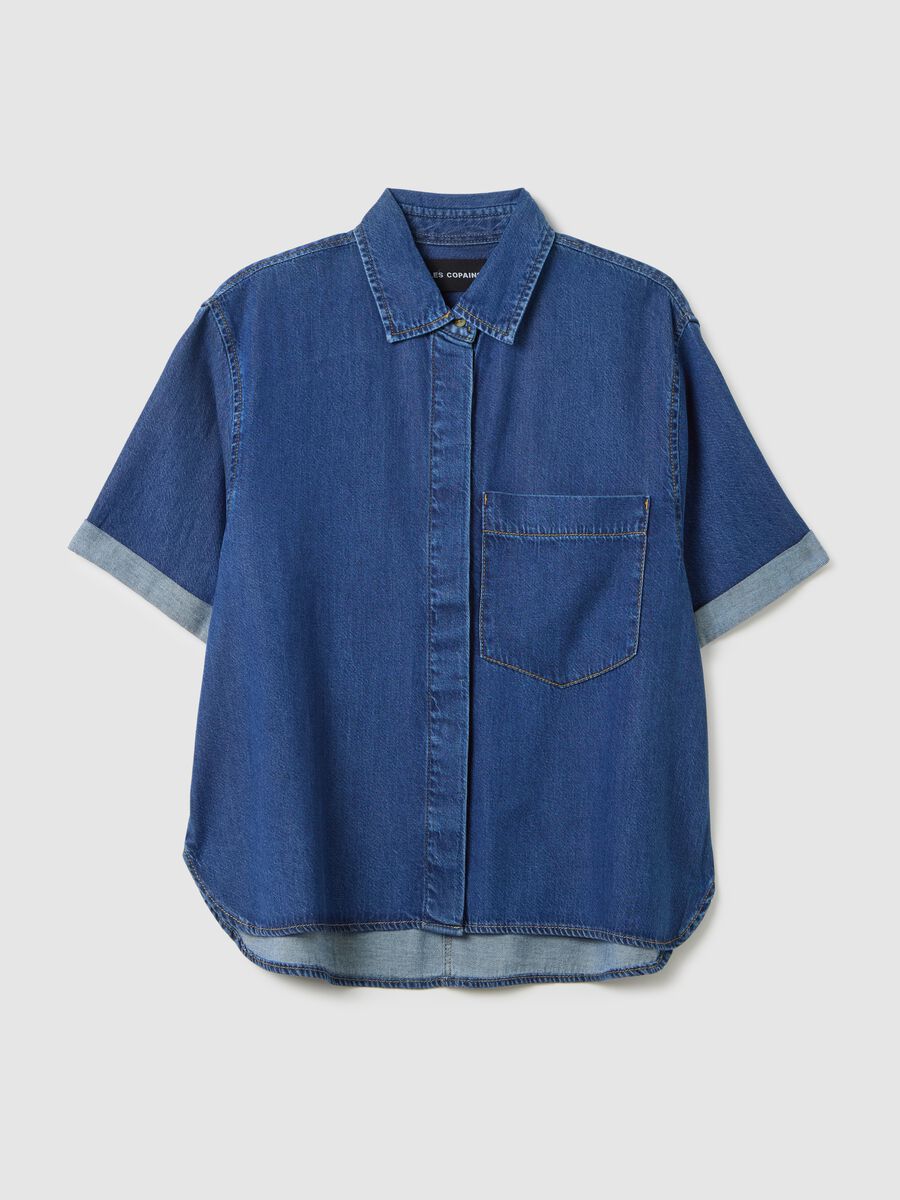 Women's Oversized Blue Denim Shirt_4