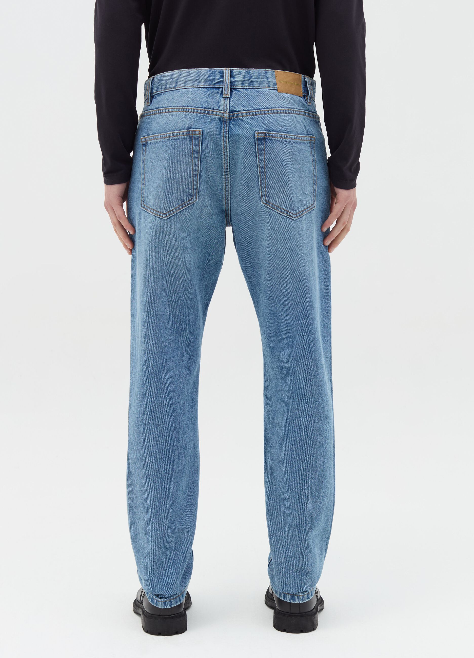 Jeans regular fit con scoloriture