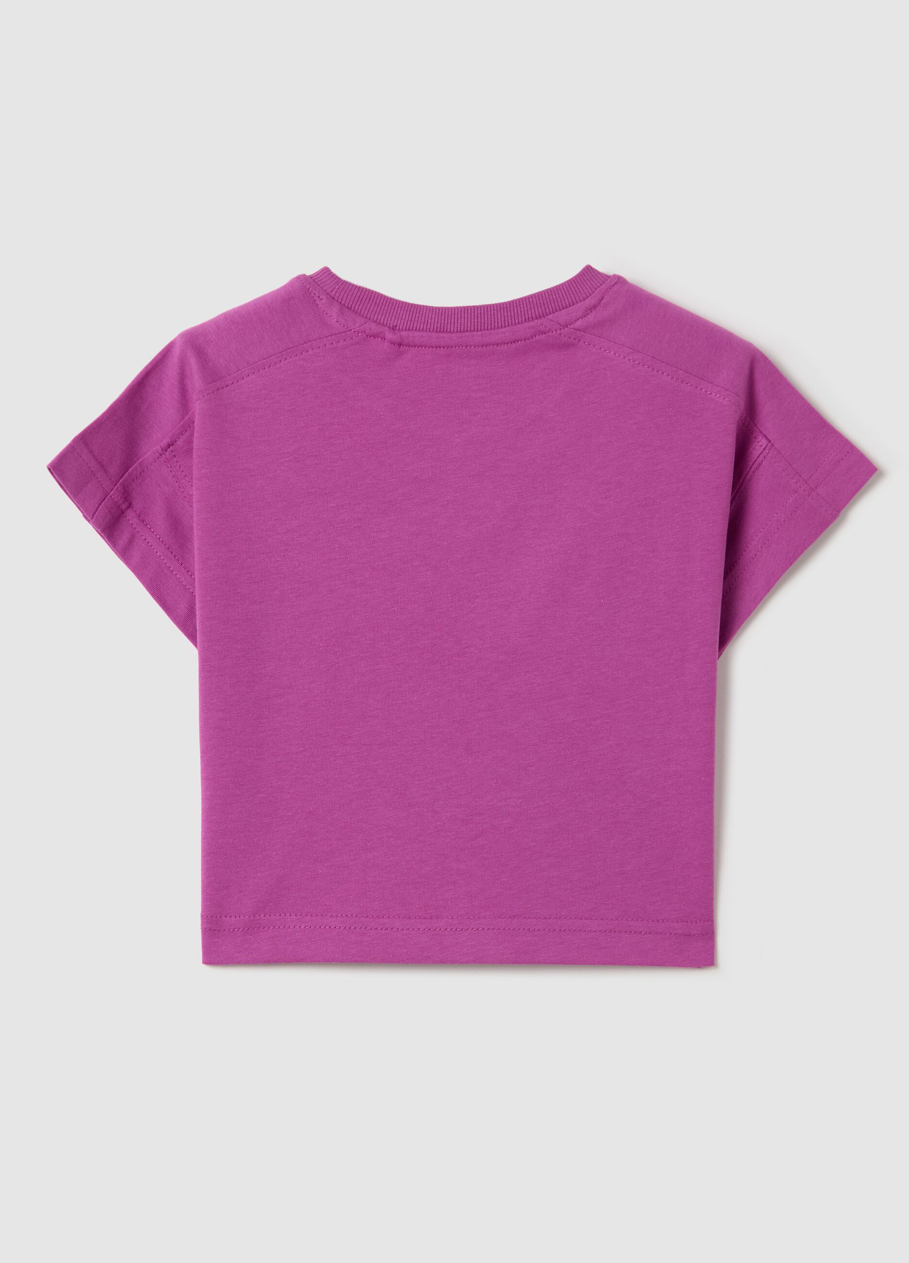 Essential purple boxy-fit T-shirt in organic cotton