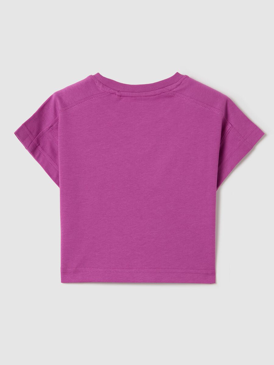 Essential purple boxy-fit T-shirt in organic cotton_1