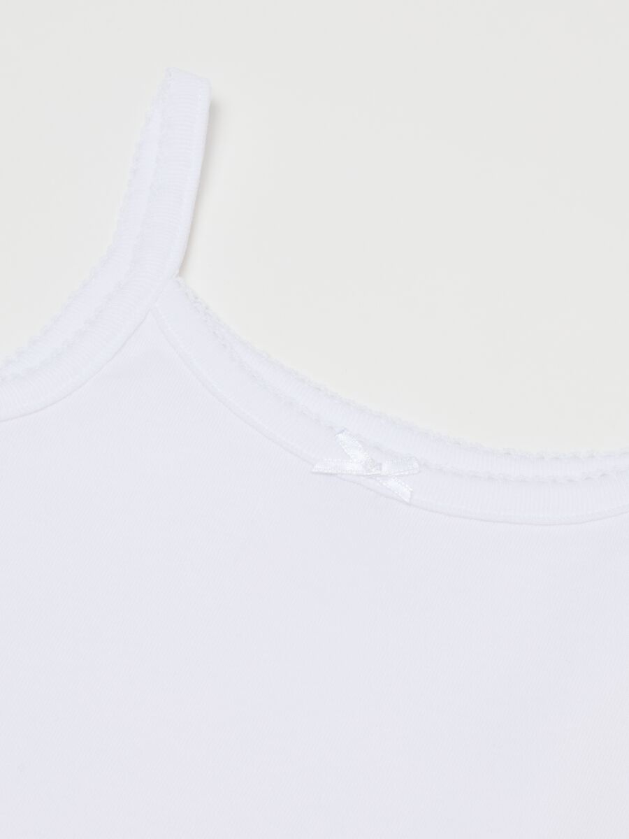 Bipack canottiere bianche da bambina in puro cotone regular fit_2