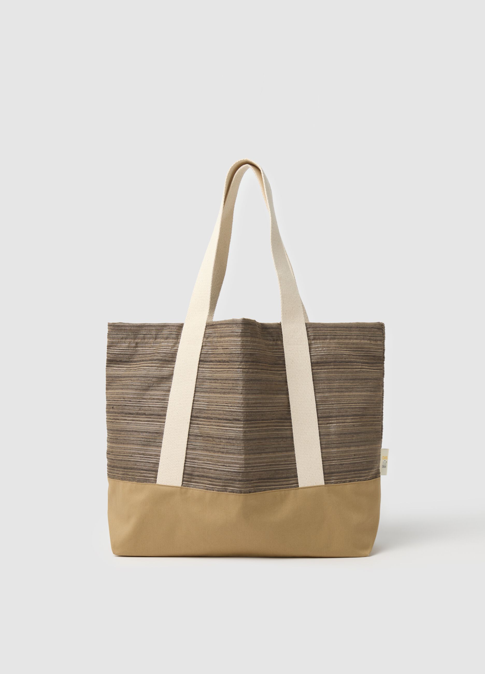 Multicoloured women's bag with striped QUID details