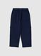 Blue stretch cotton kids' baggy trousers_5