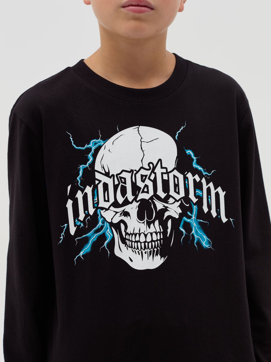 T-shirt a maniche lunghe con stampa_2