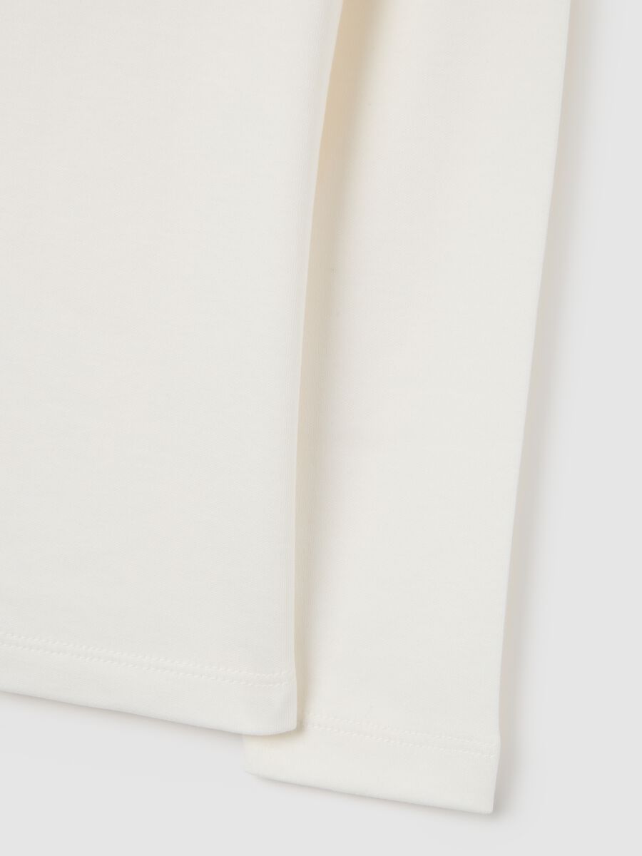 Maglia natalizia da bambina in puro cotone bianca regular fit_3