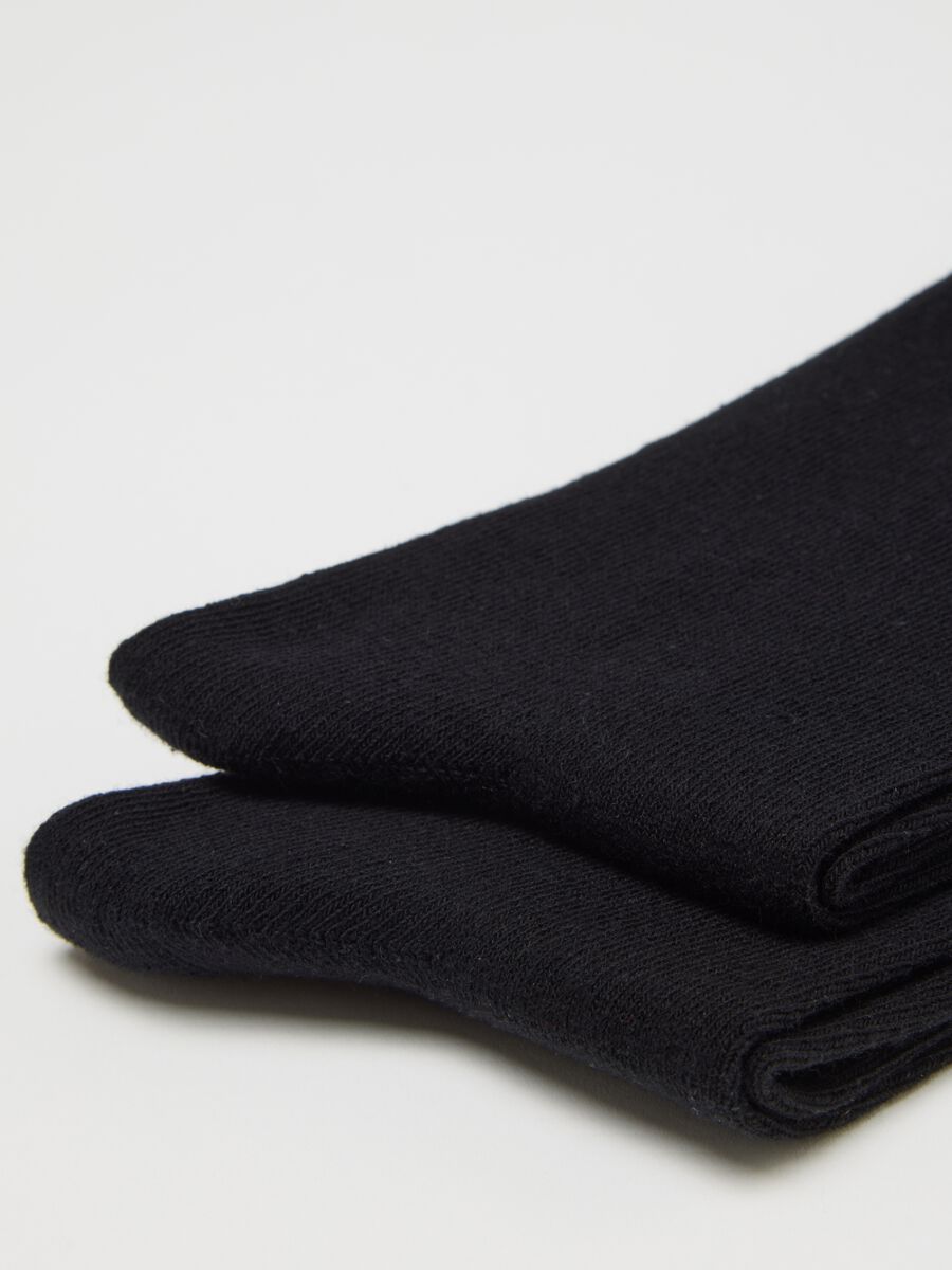 Black Cotton Blend Socks Tripack_1
