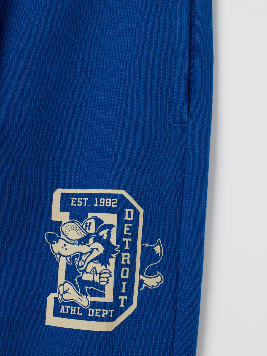 Children's blue jogger trousers in pure cotton regular fit_3