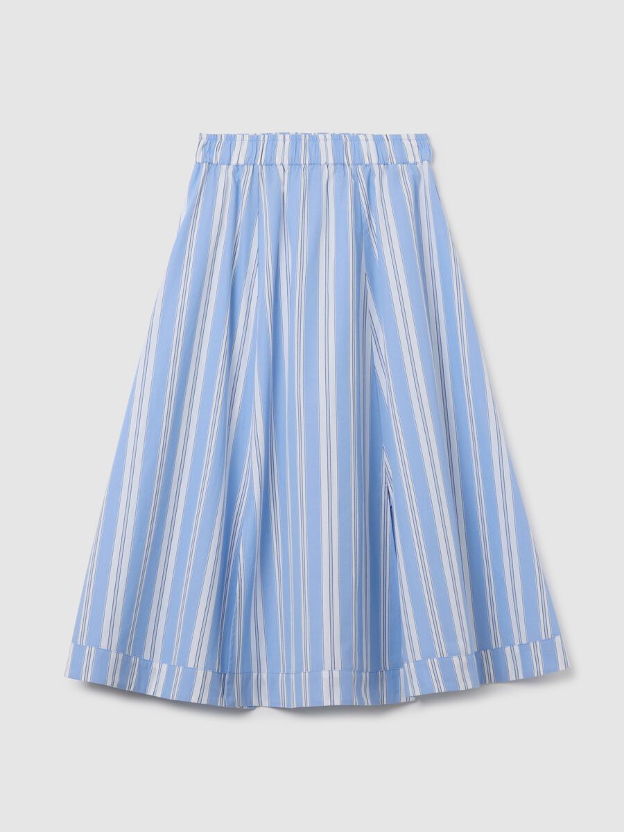 Gonna midi da donna in puro cotone multicolor_0