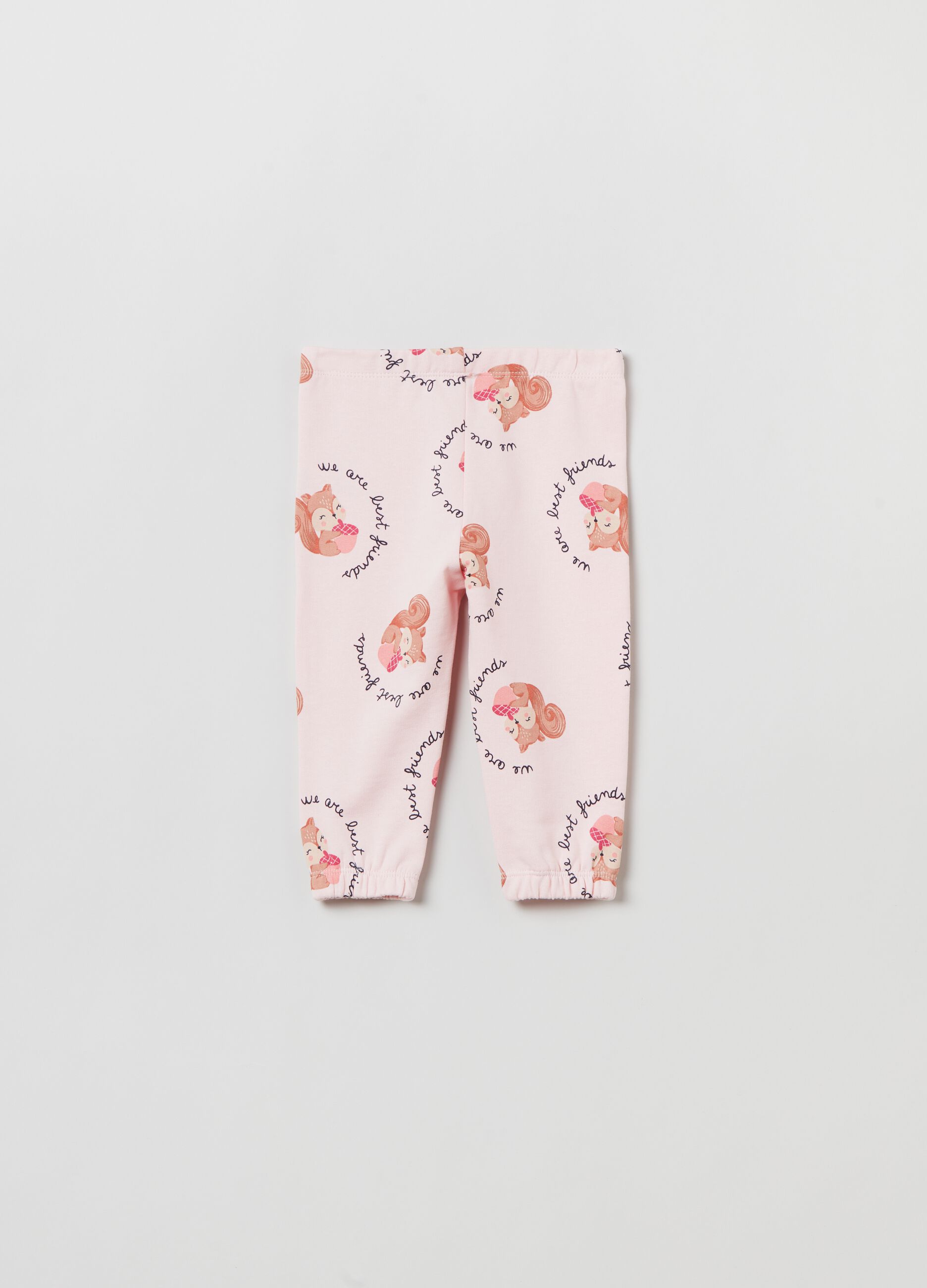 Joggers in felpa con stampa_1
