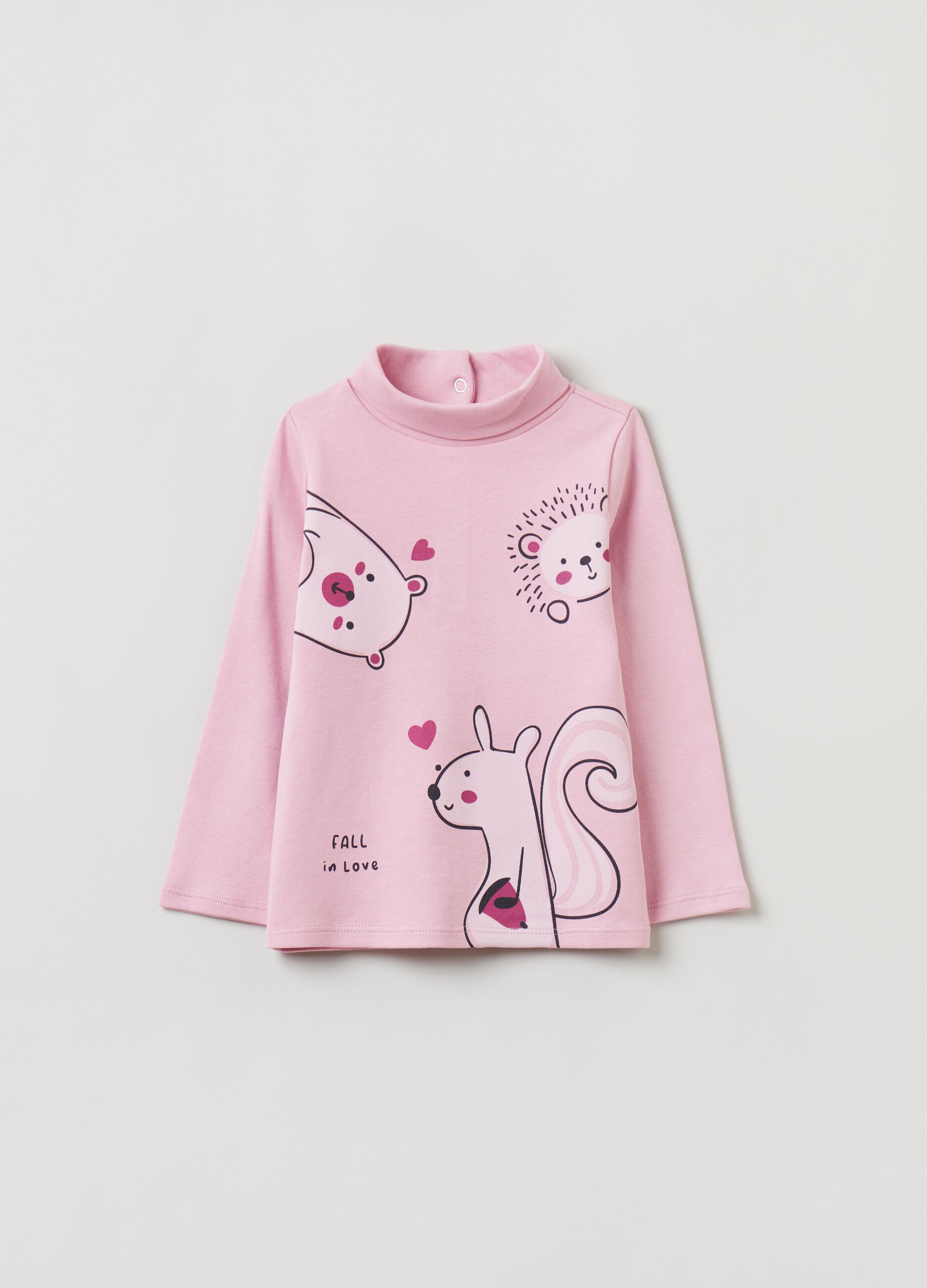 T-shirt maniche lunghe a collo alto_0