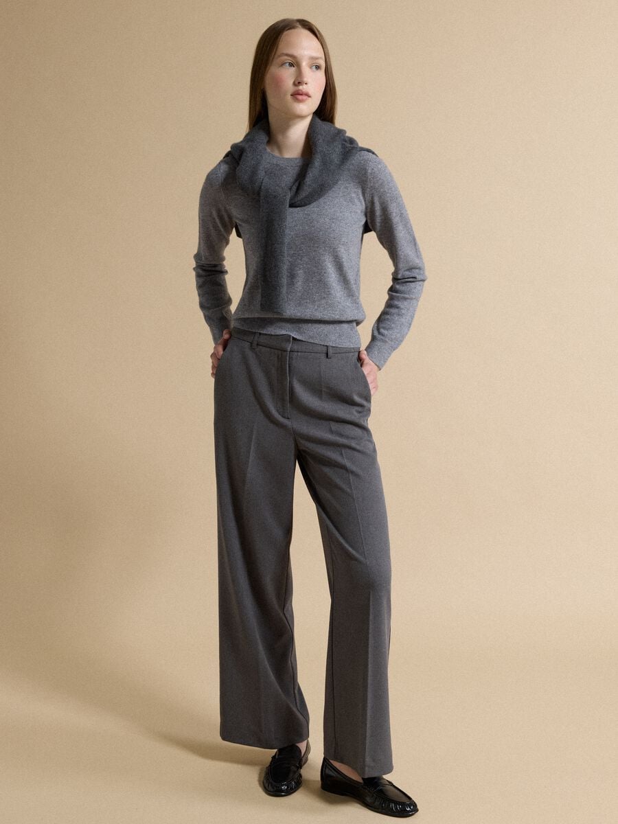 Grey pure cashmere crew-neck jumper_2