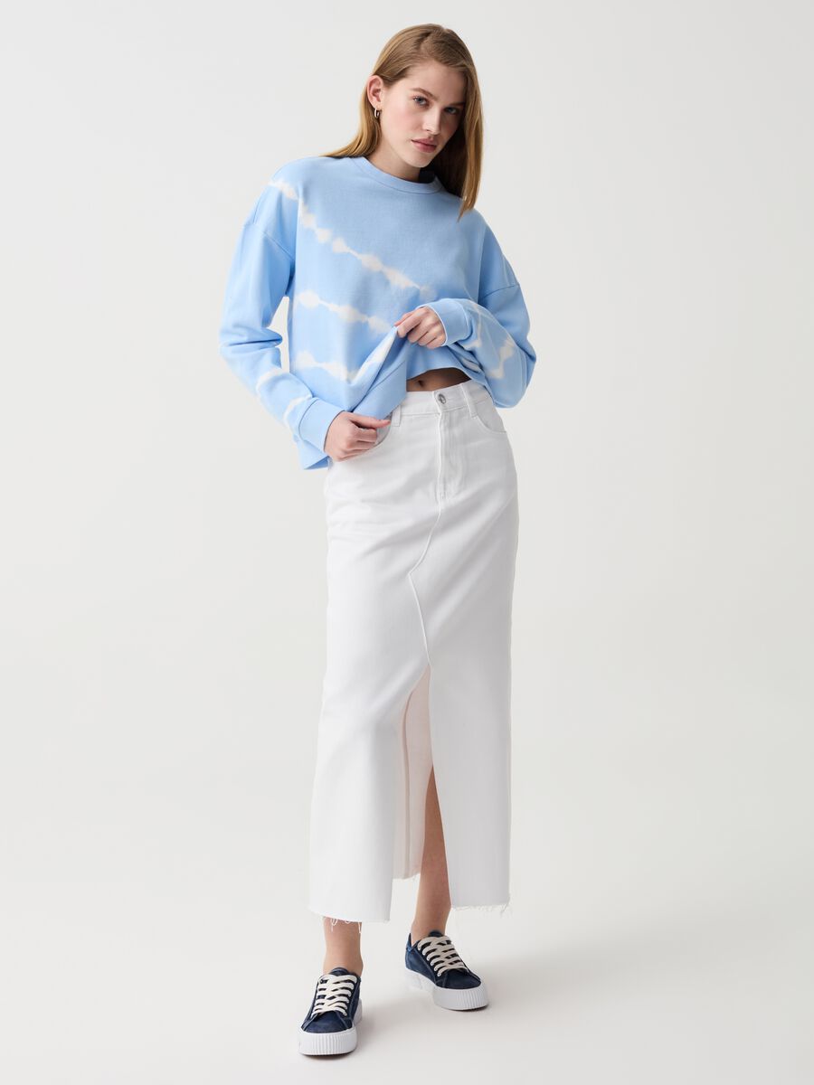 Tie-dye sweatshirt with round neck_1
