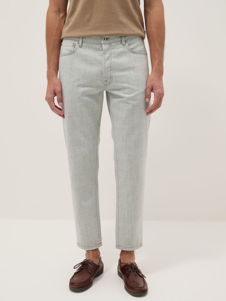 Light Blue Pure Cotton Relaxed-Fit Denim Jeans_2