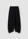 Black barrel-fit cotton-blend joggers_0