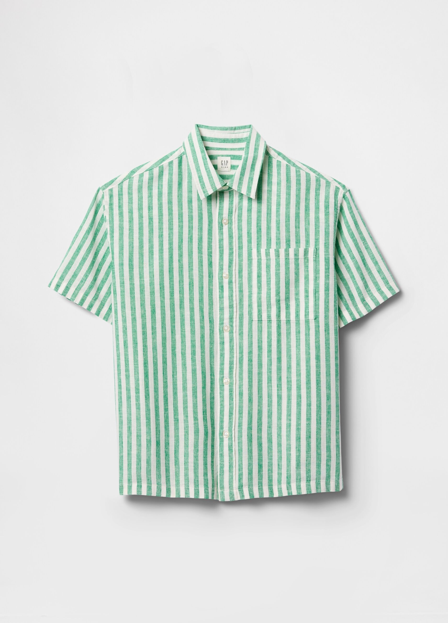 Green and White Striped Shirt