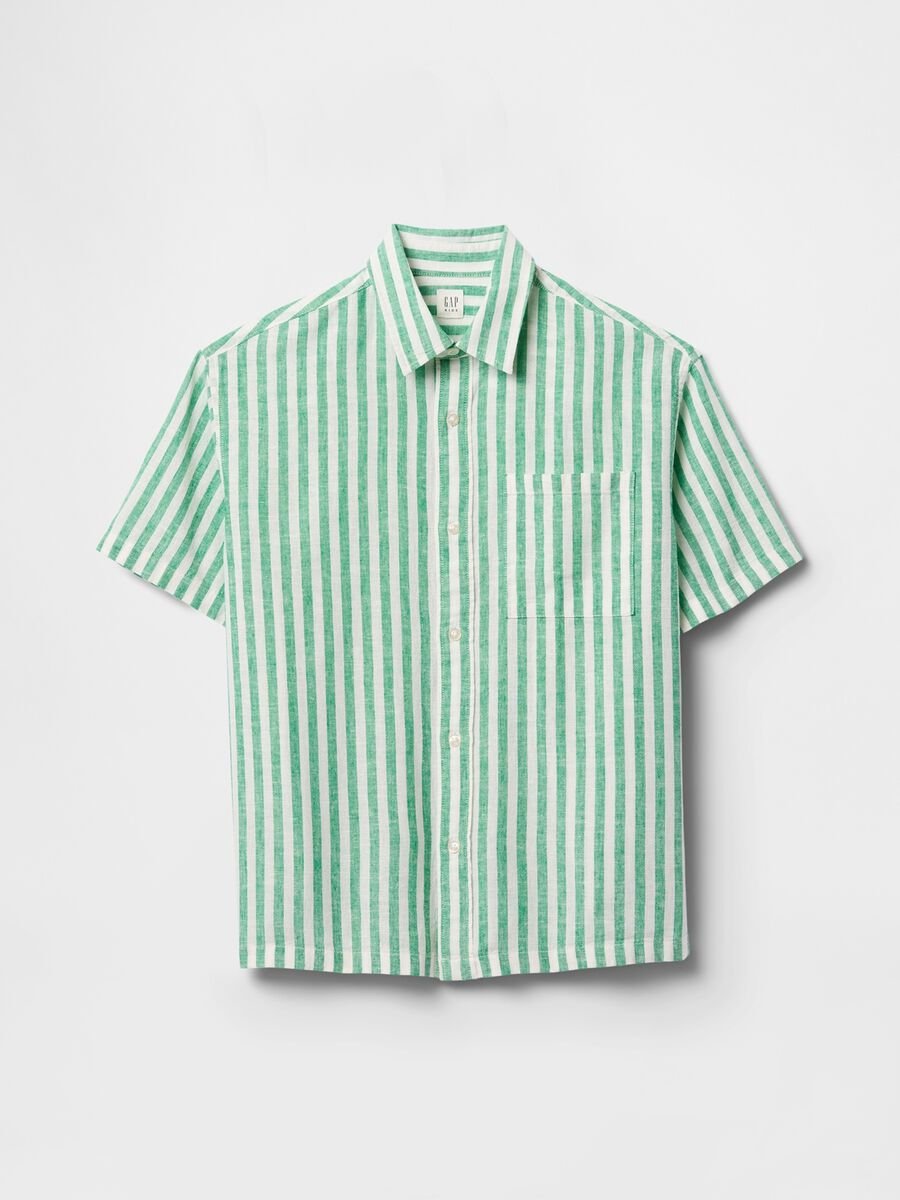 Green and White Striped Shirt_3